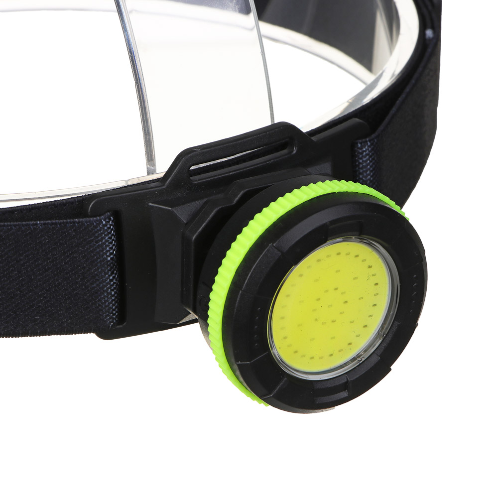 ЕРМАК Фонарь налобный, с магнитом, COB, 5 режимов, 650мАч, арт.№ 221-083