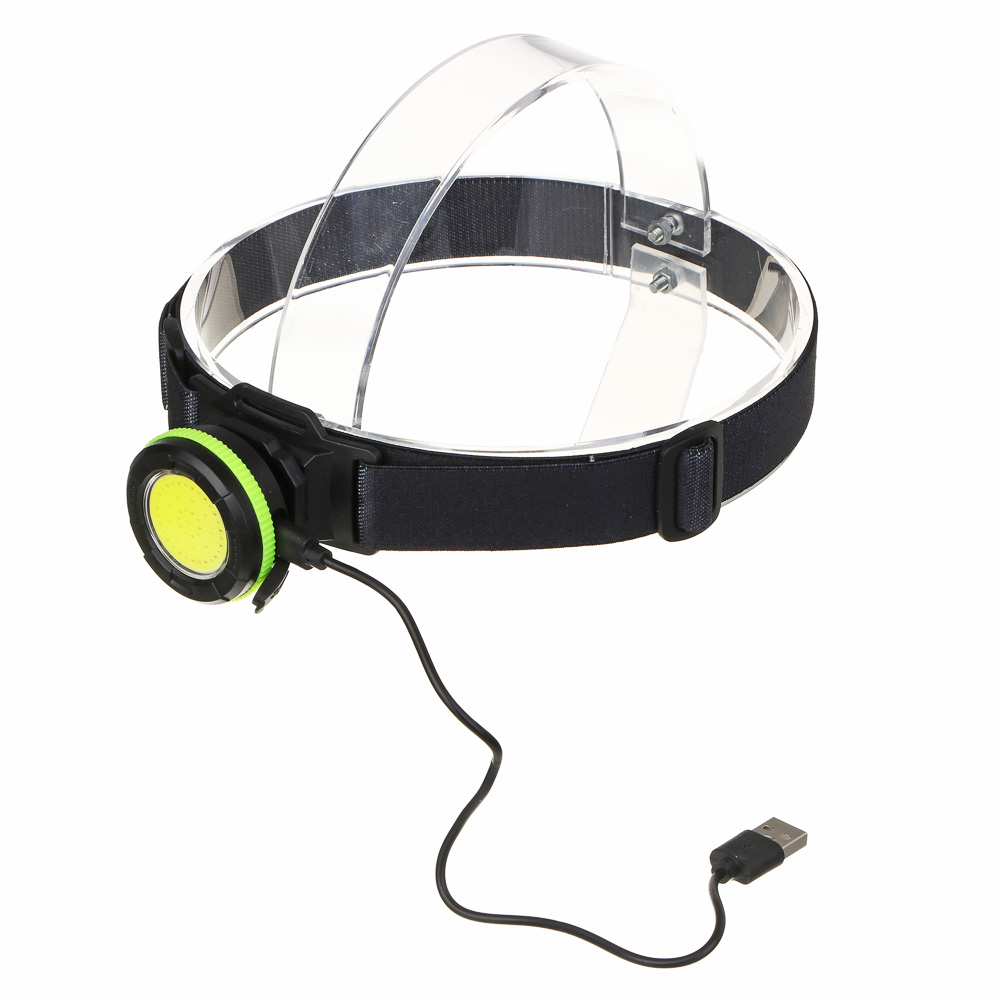 ЕРМАК Фонарь налобный, с магнитом, COB, 5 режимов, 650мАч, арт.№ 221-083