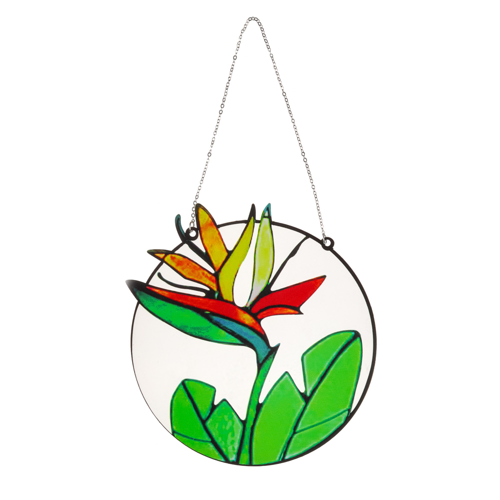 INBLOOM Украшение для окна витражное "Каменный цветок", 13х14см, акрил, арт.№ 153-158