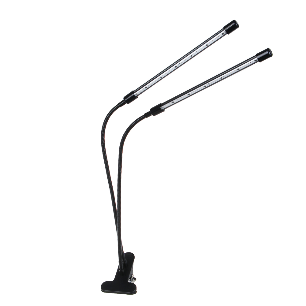 INBLOOM Светильник светодиодный для растений, 48LED, 3 реж, таймер, диммер, 6Вт, USB, PC, металл, арт.№ 185-095