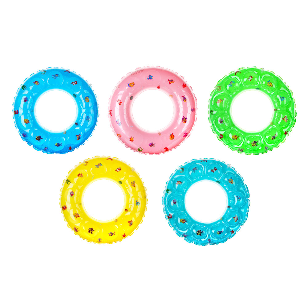 SILAPRO Круг надувной, ПВХ, 2 сл, d65см, толщина 0.18мм, 5 цветов, арт.№ 130-005