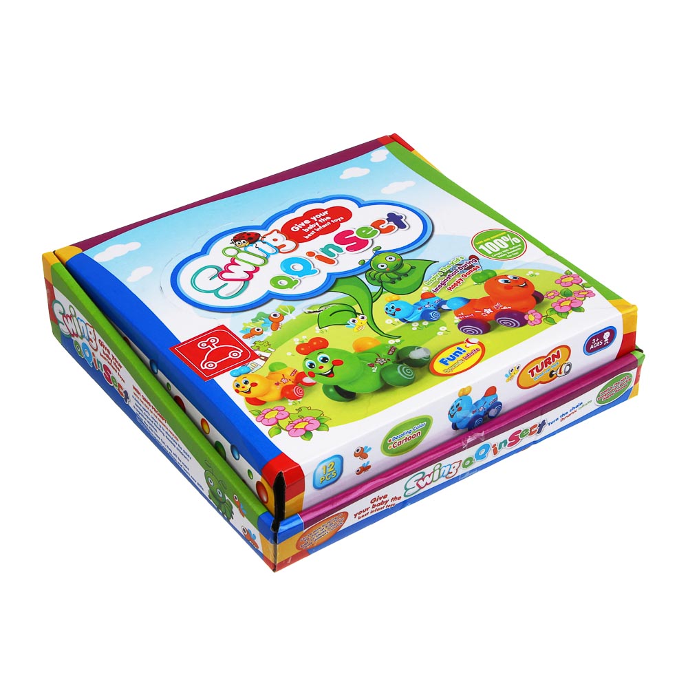 Заводная игрушка "Гусеничка", ABS, 5,3х7,1х5,7см, 4 дизайна, арт.№ 258-104