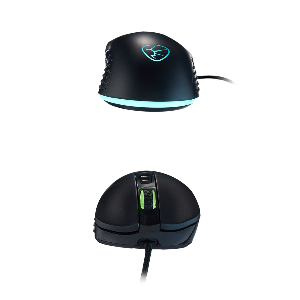 BY Игровая мышь проводная Carbine 12400dpi,9D,PAW3327,RGB,220см, арт.№ 405-058