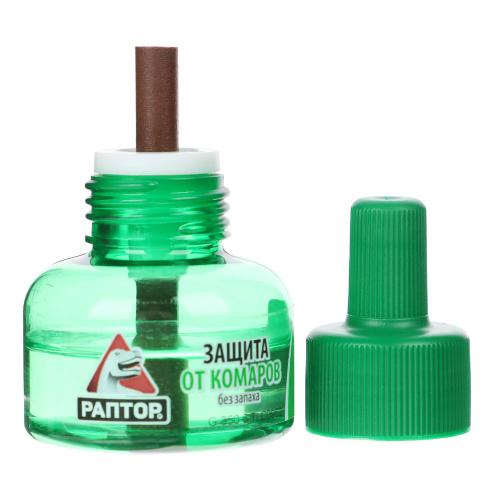Комплект для защиты от комаров РАПТОР: электрофумигатор+жидкость без запаха, 30 ночей, 20мл, арт.№ 964-005