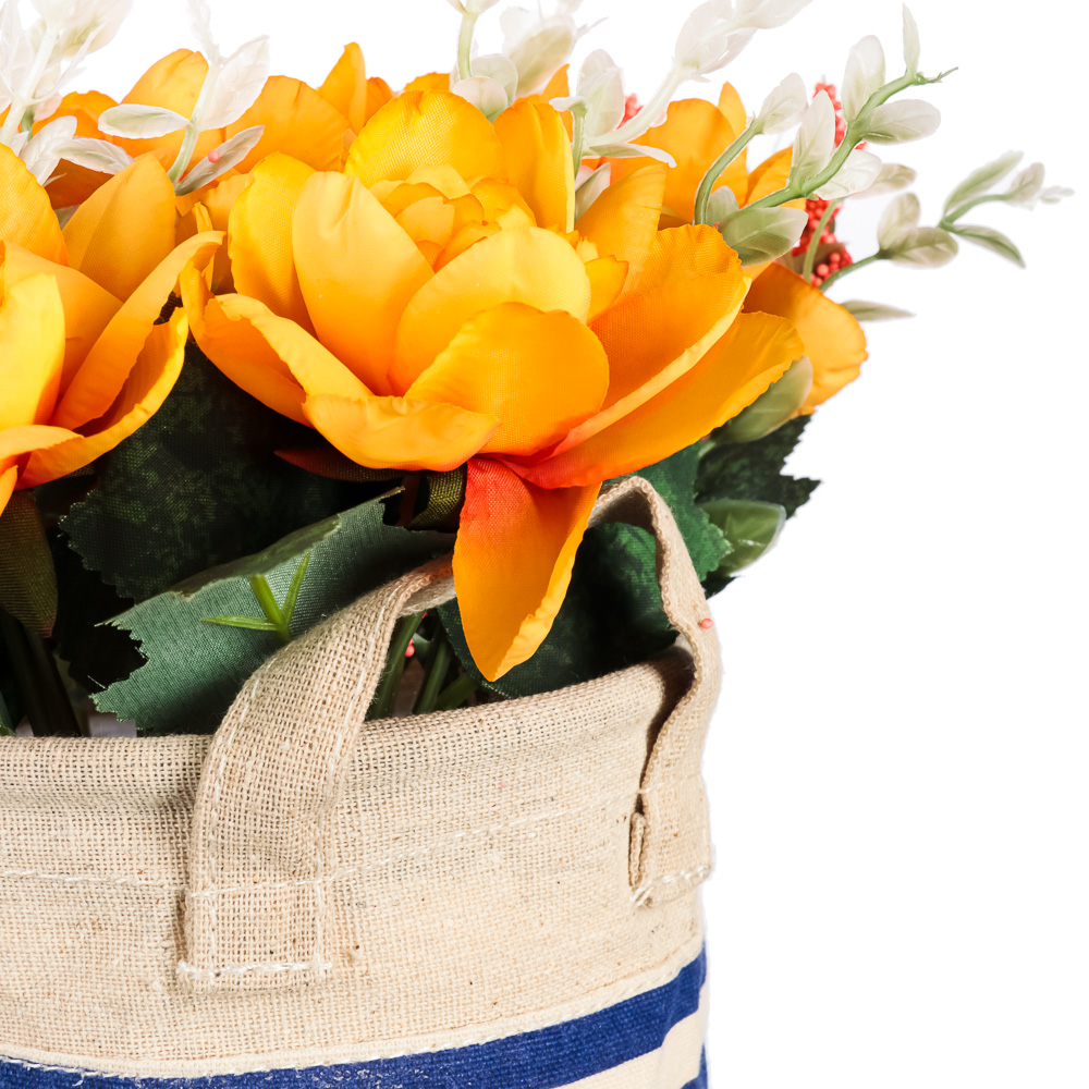 LADECOR Цветочная композиция в кашпо, 4 цвета, 11,5х17 см, арт 6, арт.№ 501-501