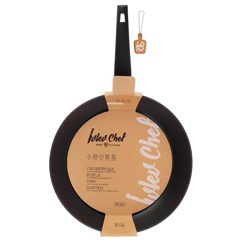 Ivlev Chef Element Сковорода литая d32см, антипригарное покрытие Whitford Xylan, индукция, арт.№ 846-599