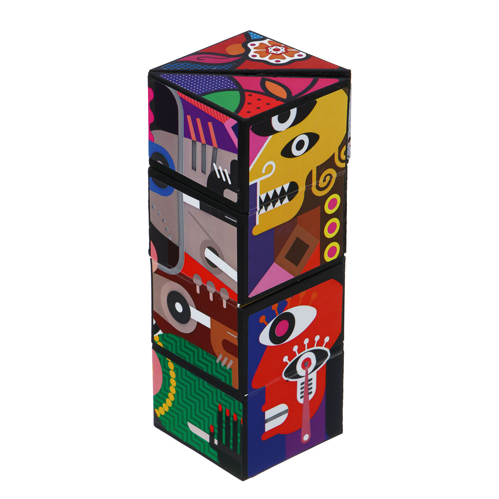 ИГРОЛЕНД Головоломка 3Д "Магнитный куб", PP, 6х6см, 3 дизайна, арт.№ 214-089