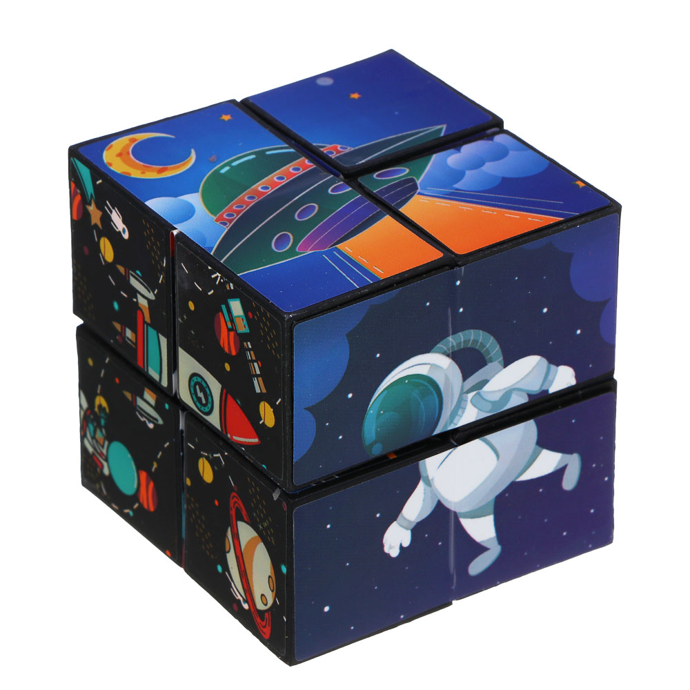 ИГРОЛЕНД Головоломка 3Д "Магнитный куб", PP, 6х6см, 3 дизайна, арт.№ 214-089
