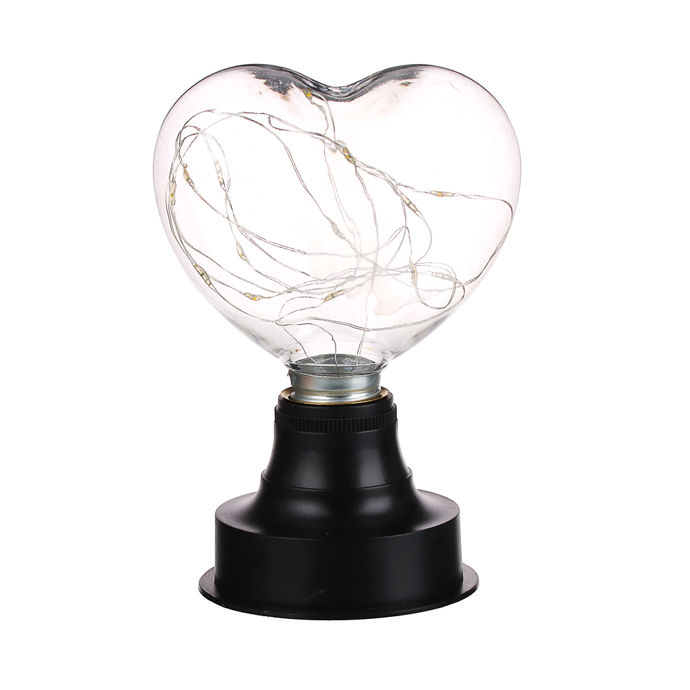 LADECOR Светильник в виде сердечка, 19,5х10,5х13,5 см, USB, металл, пластик, арт.№ 695-059