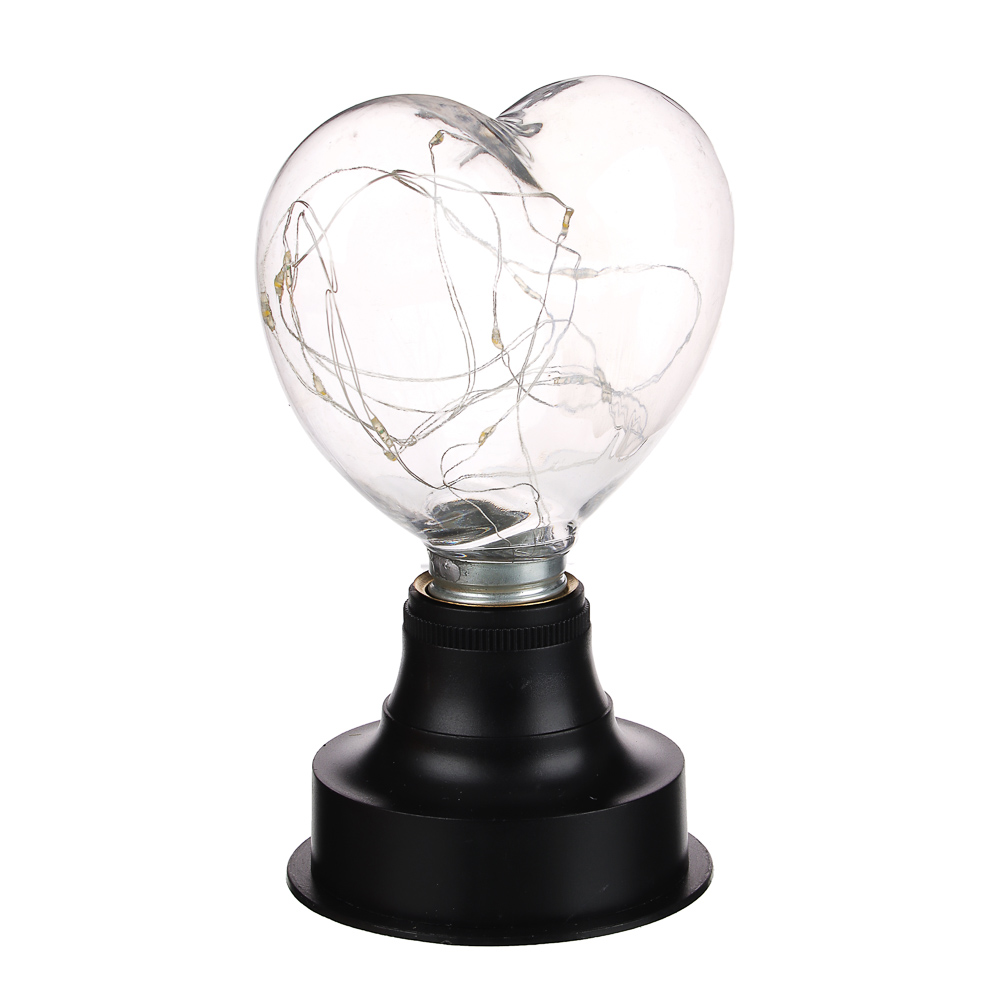 LADECOR Светильник в виде сердечка, 19,5х10,5х13,5 см, USB, металл, пластик, арт.№ 695-059
