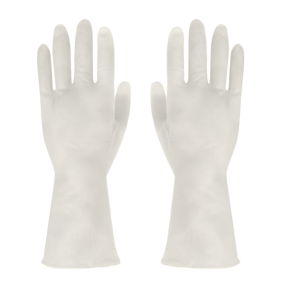 Перчатки хозяйственные ультра-прочные, тм VETTA, размер L, ПВХ 60 гр, белый цвет, арт.№ 447-067