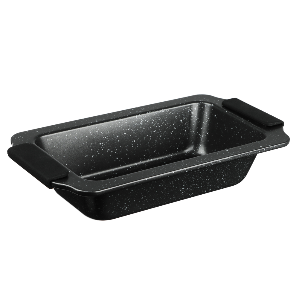 SATOSHI Лион Форма для выпечки хлеба прямоугольная 28,5x16x6см, антипригарное покрытие Мрамор, силиконовые ручки, арт.№ 849-256