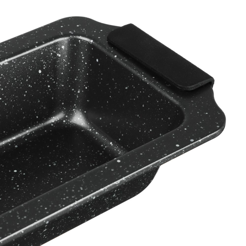 SATOSHI Лион Форма для выпечки хлеба прямоугольная 28,5x16x6см, антипригарное покрытие Мрамор, силиконовые ручки, арт.№ 849-256