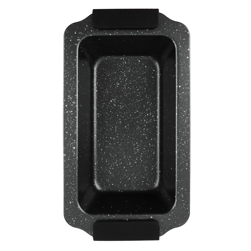 SATOSHI Лион Форма для выпечки хлеба прямоугольная 28,5x16x6см, антипригарное покрытие Мрамор, силиконовые ручки, арт.№ 849-256