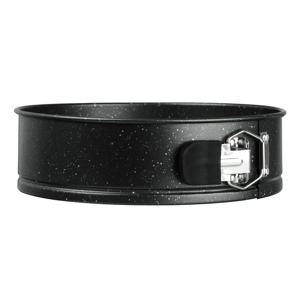 SATOSHI Лион Форма для выпечки круглая разъемная 24x6,5 см, антипригарное покрытие Мрамор, силиконовые ручки, арт.№ 849-259