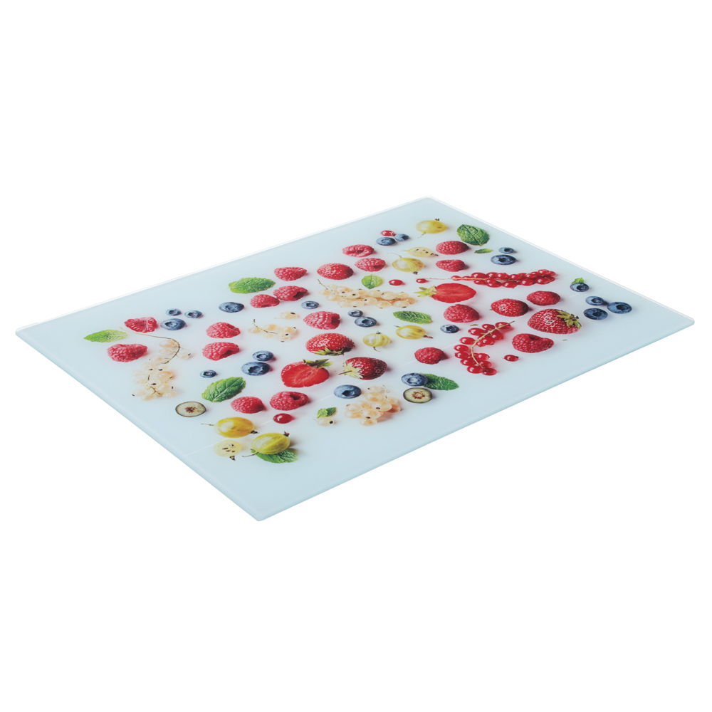 VETTA Ягодное ассорти Доска разделочная стеклянная, 30х40х0,4см, 2 дизайна, арт.№ 853-207