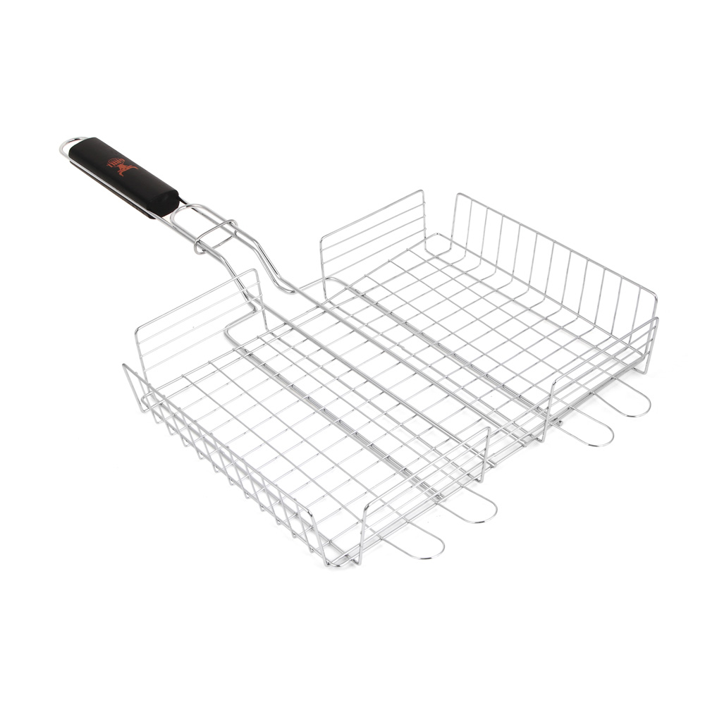 Решетка гриль хром. тм GRILLBOOM, 23x29x6см, арт.№ 104-028