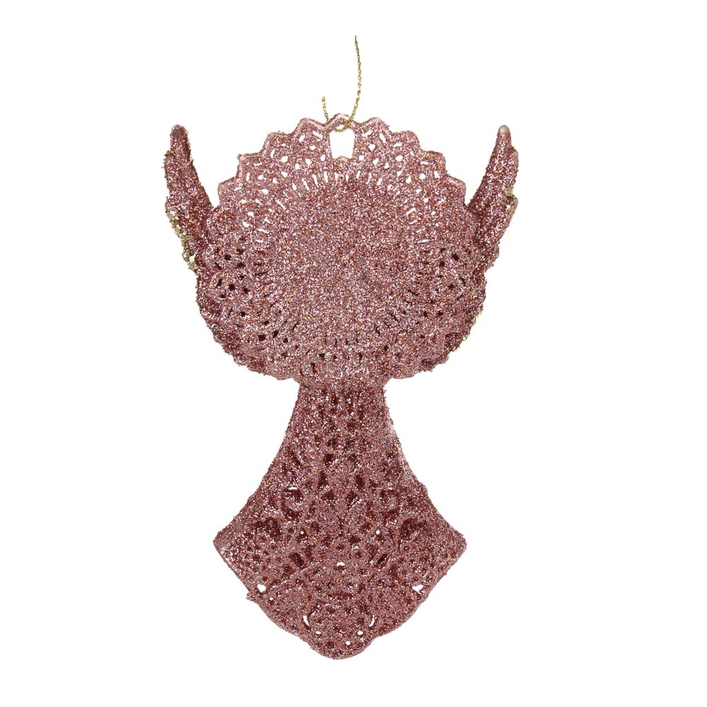 СНОУ БУМ Декоративная подвеска "Ангел" 13 см, пластик, глиттер, арт.№ 397-492