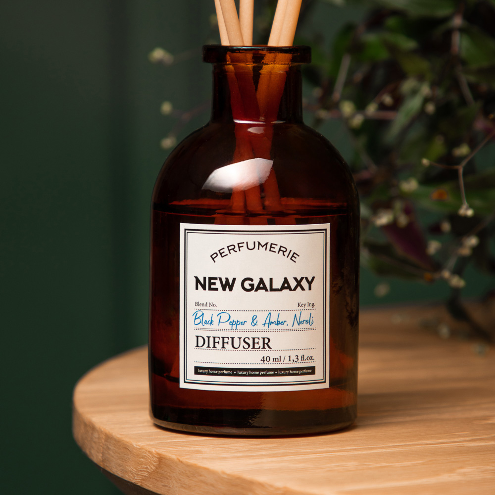 NEW GALAXY Диффузор Perfumerie, Black Pepper & Amber, Neroli, 40мл, арт.№ 778-195