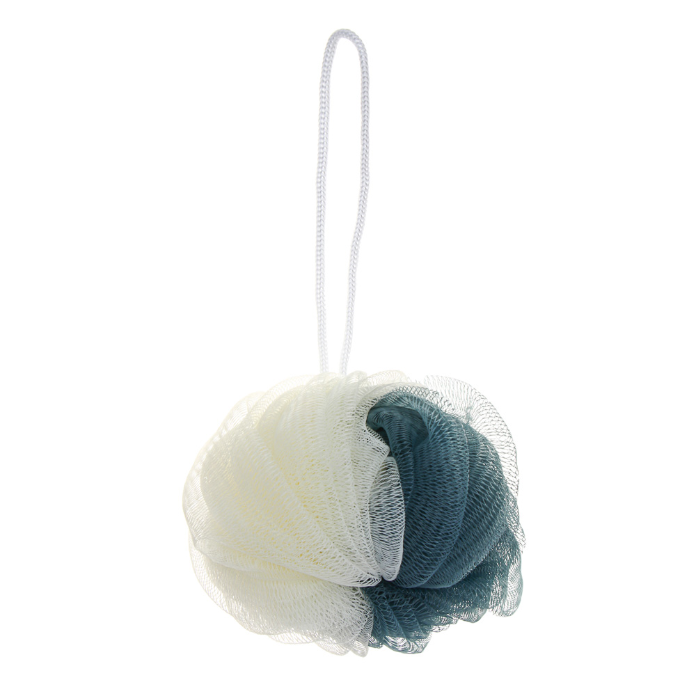 ЮL Мочалка шар хризантема с подвесом, полиэтилен, 40гр, 3 цвета, МС24-03, арт.№ 361-147