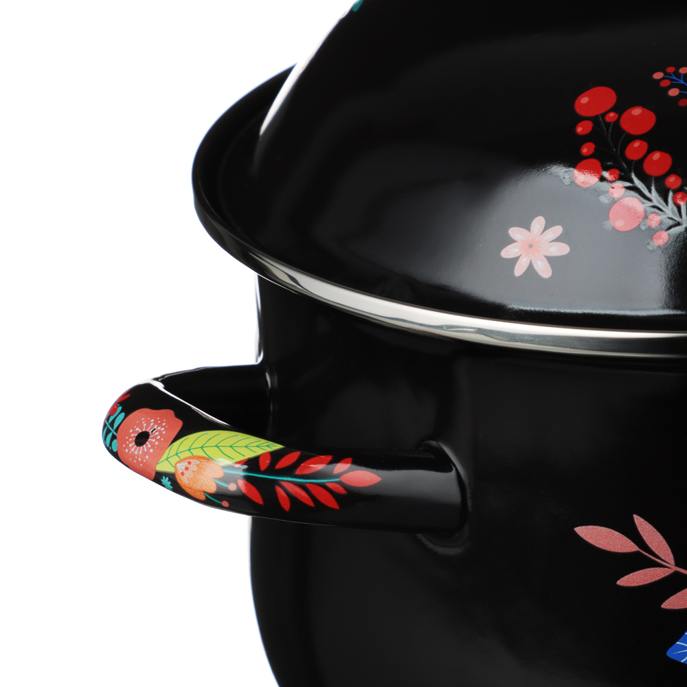 VETTA Колор Кастрюля эмалированная, 22см, 3,6л, индукция, арт.№ 894-003