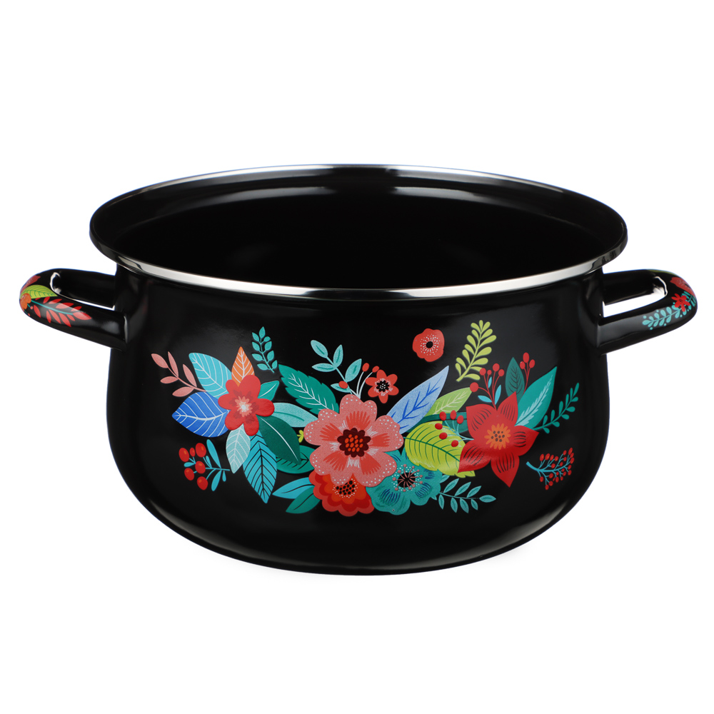 VETTA Колор Кастрюля эмалированная, 22см, 3,6л, индукция, арт.№ 894-003