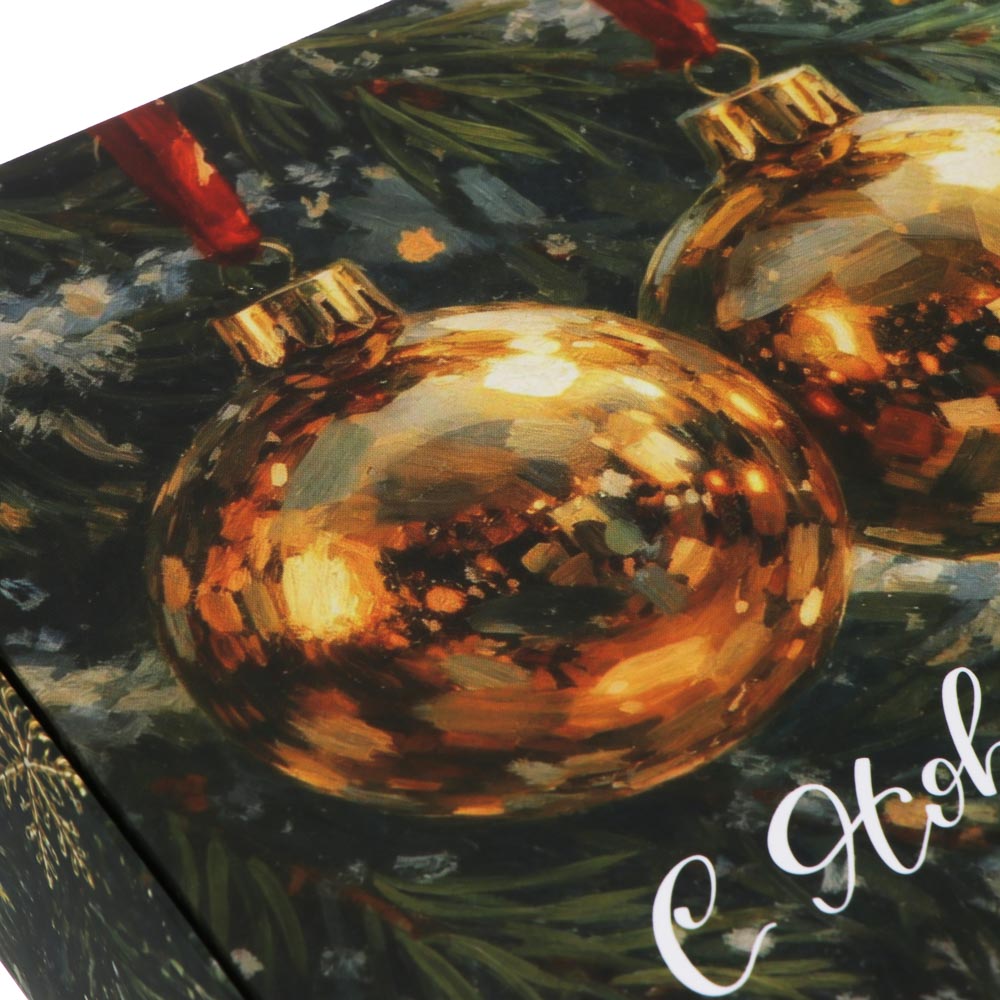 Коробка подарочная новогодняя тм СНОУ БУМ складная, 21x15x5см, 4диз, картон, арт.№ 780-028