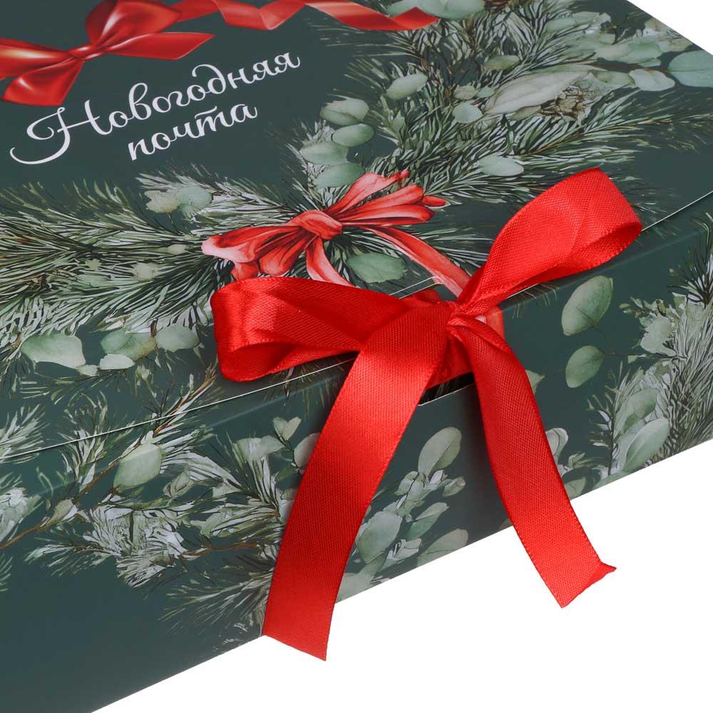 Коробка подарочная новогодняя тм СНОУ БУМ складная, 31x24.5x8см, 4диз, картон, арт.№ 780-029