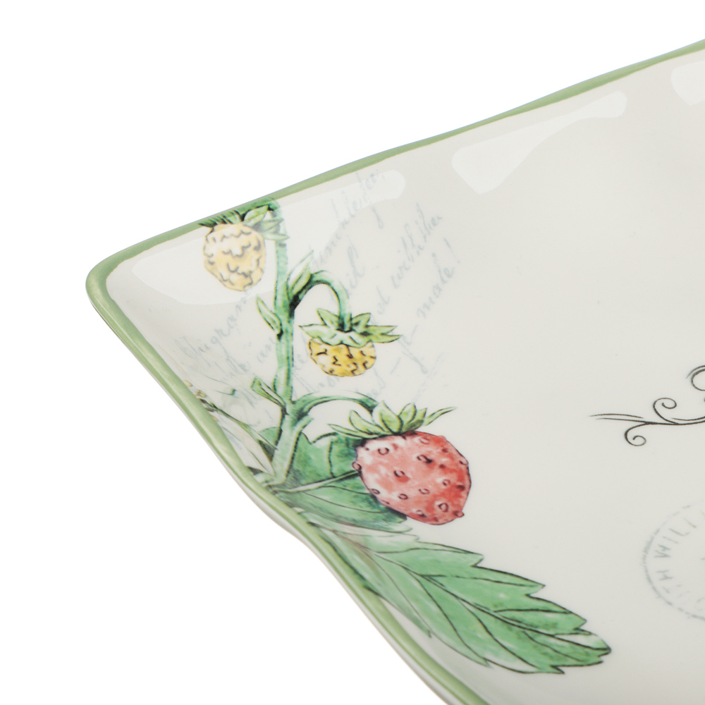 MILLIMI Земляника Блюдо квадратное, 22х22х3см, керамика, арт.№ 824-195