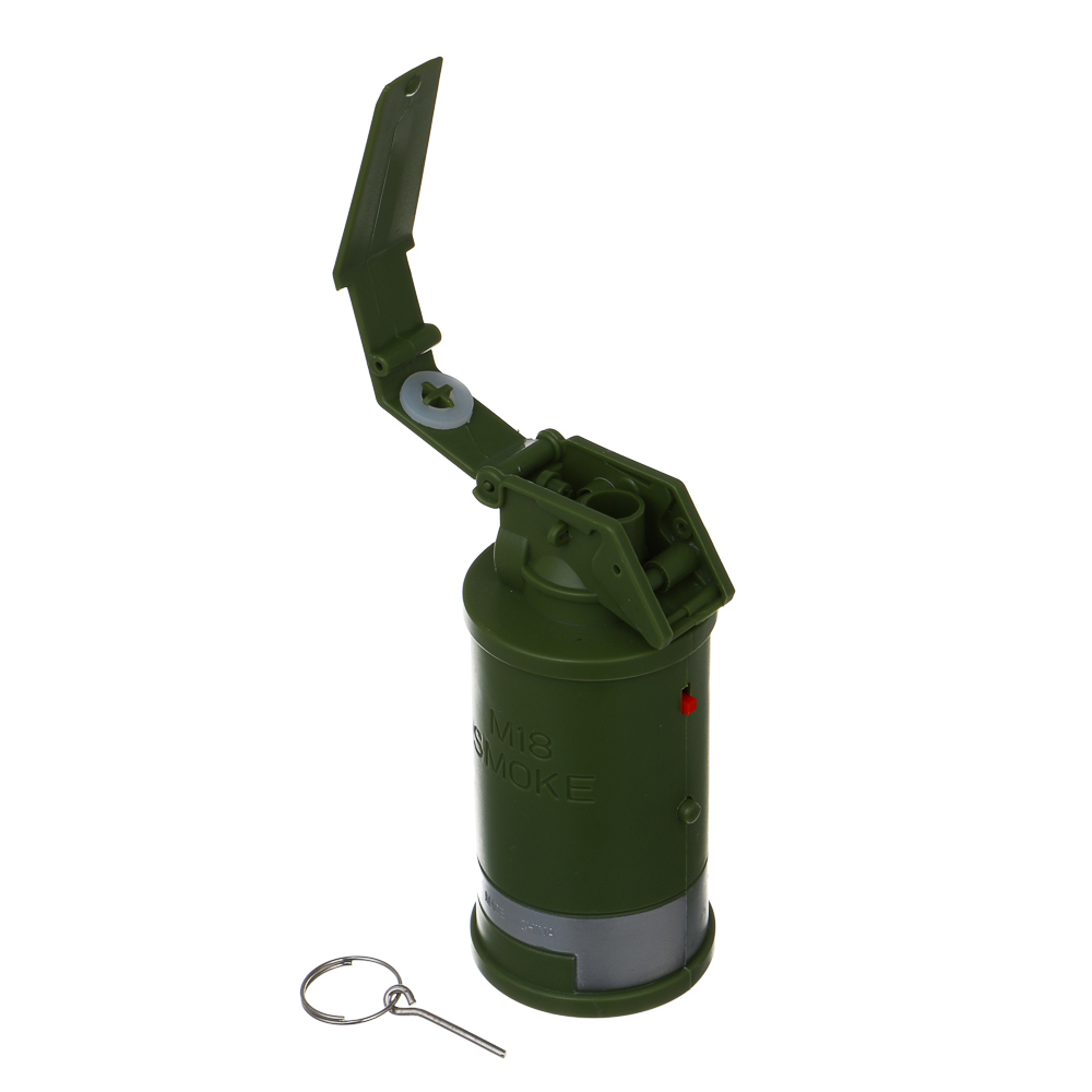 ИГРОЛЕНД Граната с дымом, свет, звук, 3хАА, ABS, 14х21,5х6 см, 2 дизайна, арт.№ 261-791