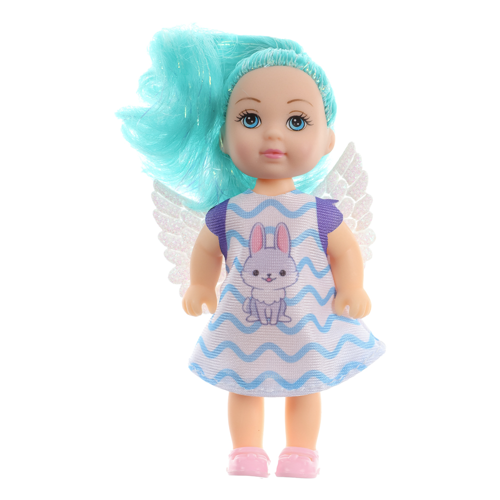 ИГРОЛЕНД Кукла с крылышками и цветн.волосами, 11 см, ABS, PVC, полиэстер, 13,5х4,5х18 см, 6 дизайнов, арт.№ 436-150