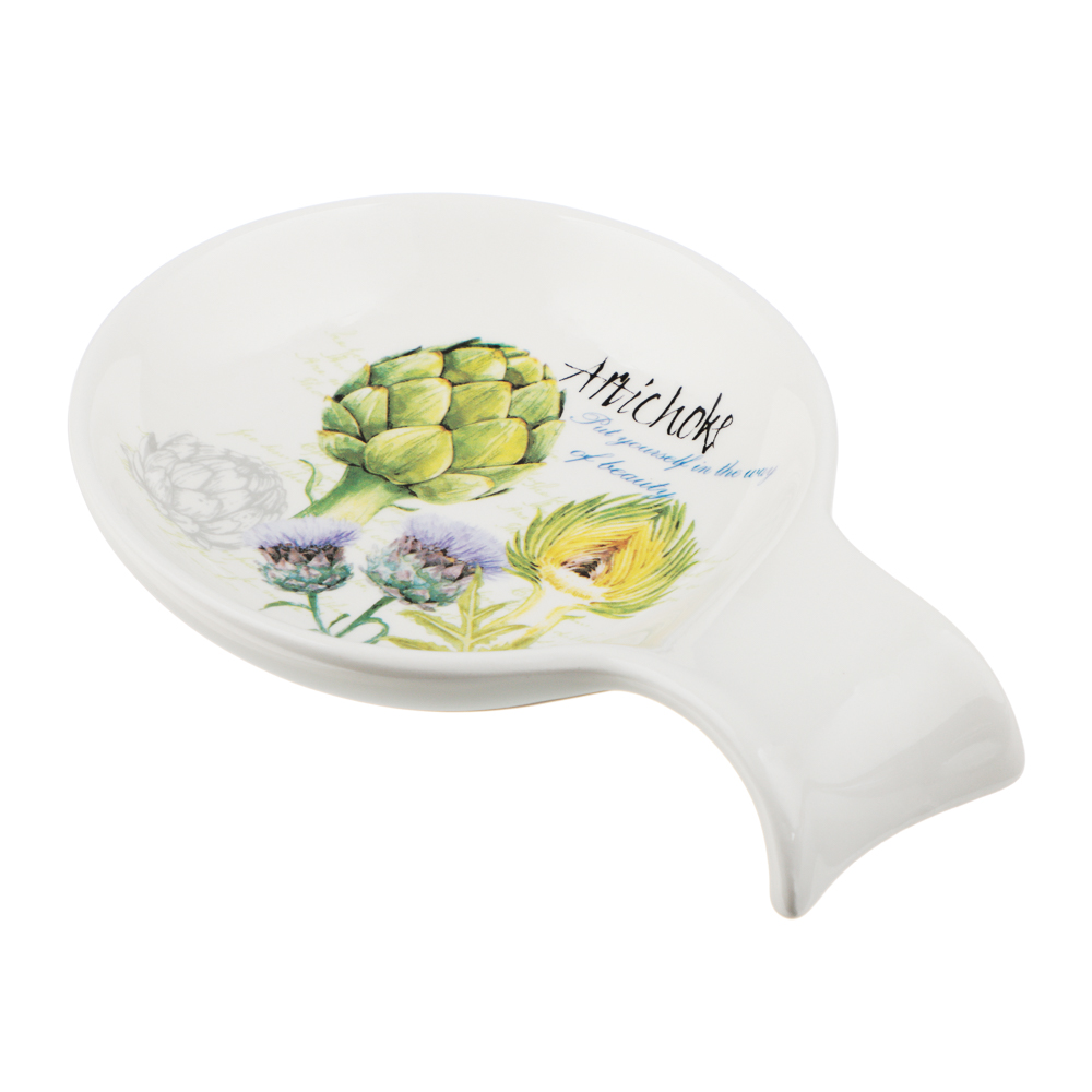 MILLIMI Артишоки Подставка для ложки, 15х11,5х2,5см, керамика, арт.№ 824-059