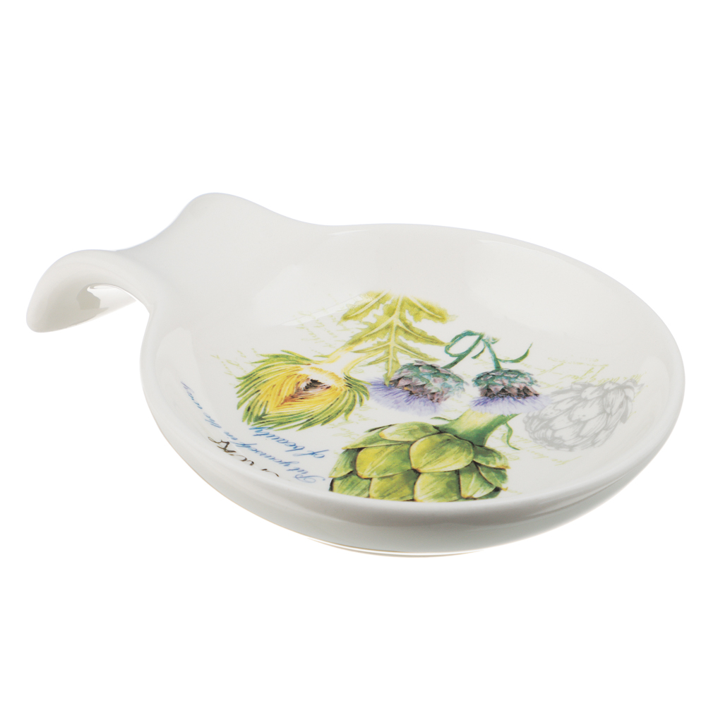 MILLIMI Артишоки Подставка для ложки, 15х11,5х2,5см, керамика, арт.№ 824-059