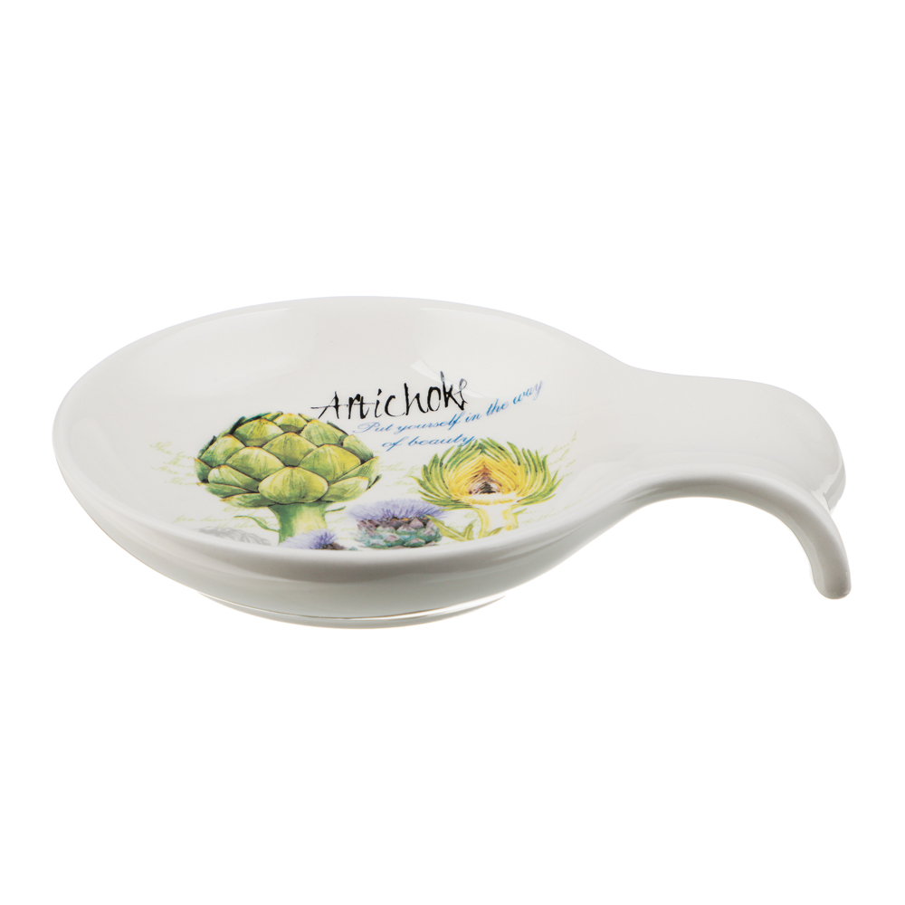MILLIMI Артишоки Подставка для ложки, 15х11,5х2,5см, керамика, арт.№ 824-059