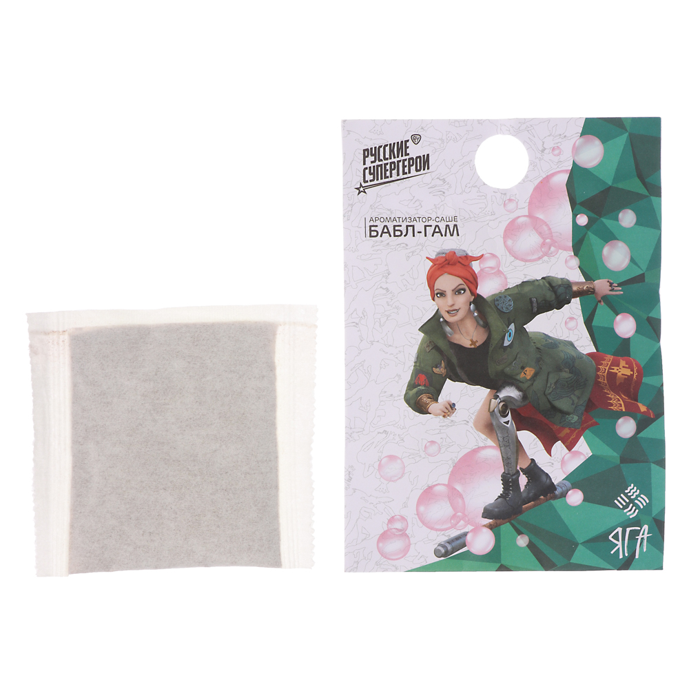 BY Ароматизатор Саше с Русскими супергероями 25 гр, бабл гам, арт.№ 778-220