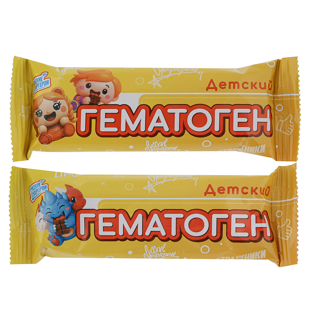 BY Русские Супергерои Гематоген детский, 40г, арт.№ 015-244