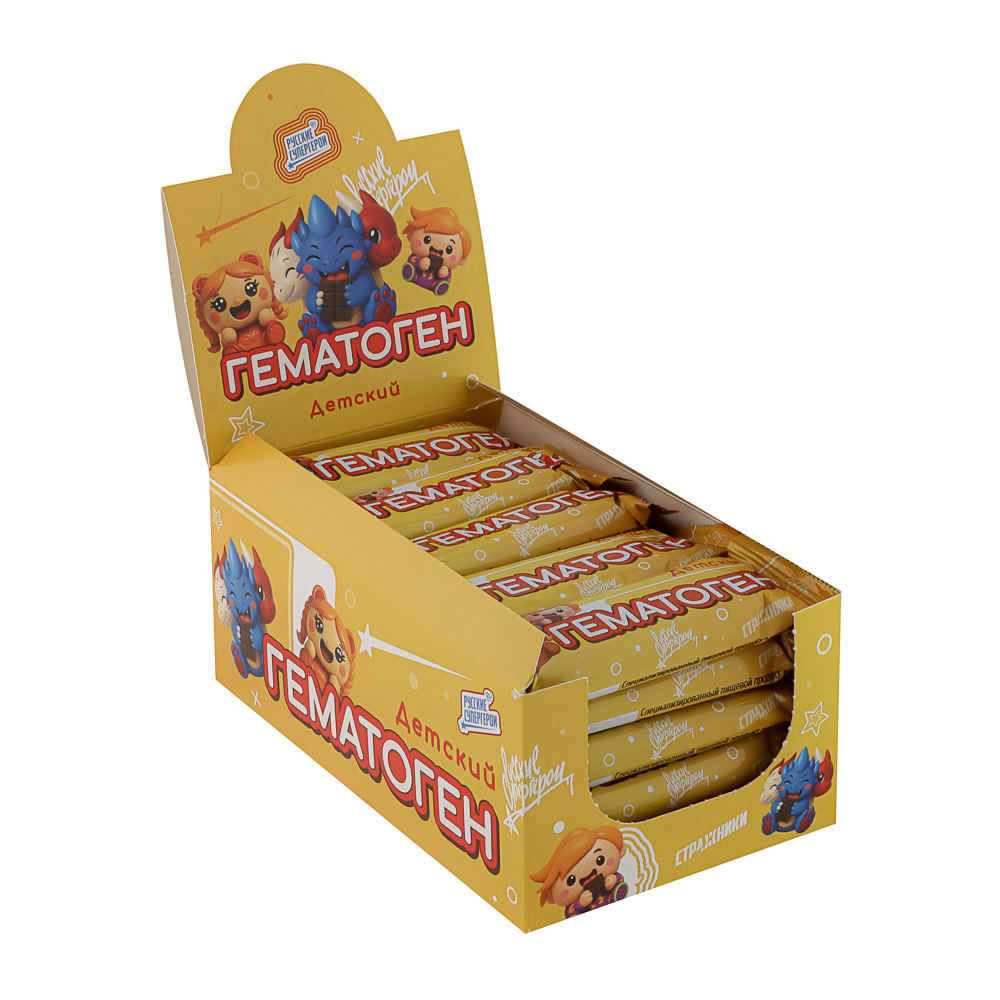 BY Русские Супергерои Гематоген детский, 40г, арт.№ 015-244