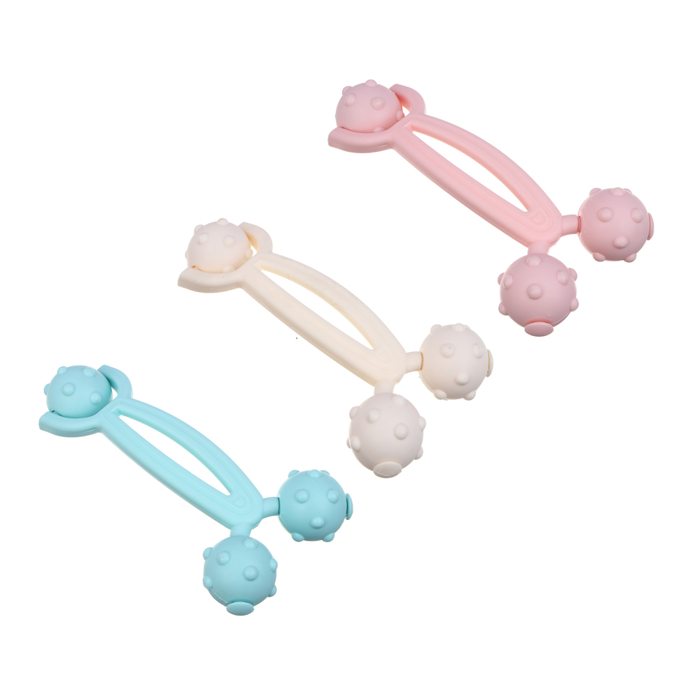 SILAPRO Массажер 16х8см, 3 роллера, PP, арт.№ 192-098