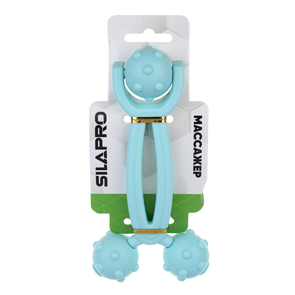 SILAPRO Массажер 16х8см, 3 роллера, PP, арт.№ 192-098