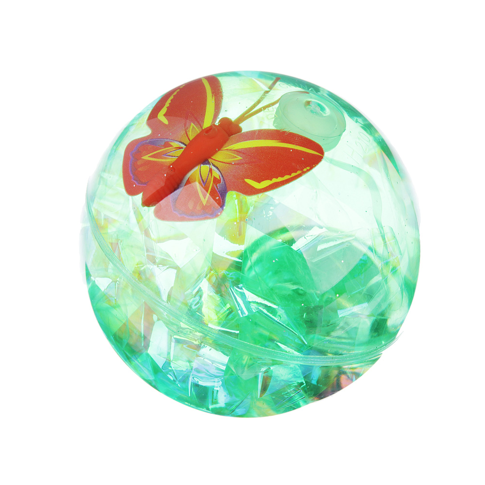 Мяч световой "Попрыгунчик прозрачный", ПВХ, 6,5см, 4 цвета, арт.№ 295-049