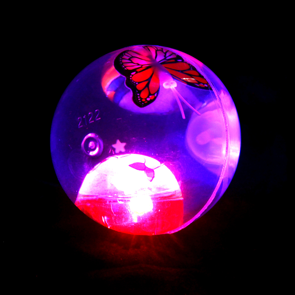 Мяч световой "Попрыгунчик прозрачный", ПВХ, 6,5см, 4 цвета, арт.№ 295-049