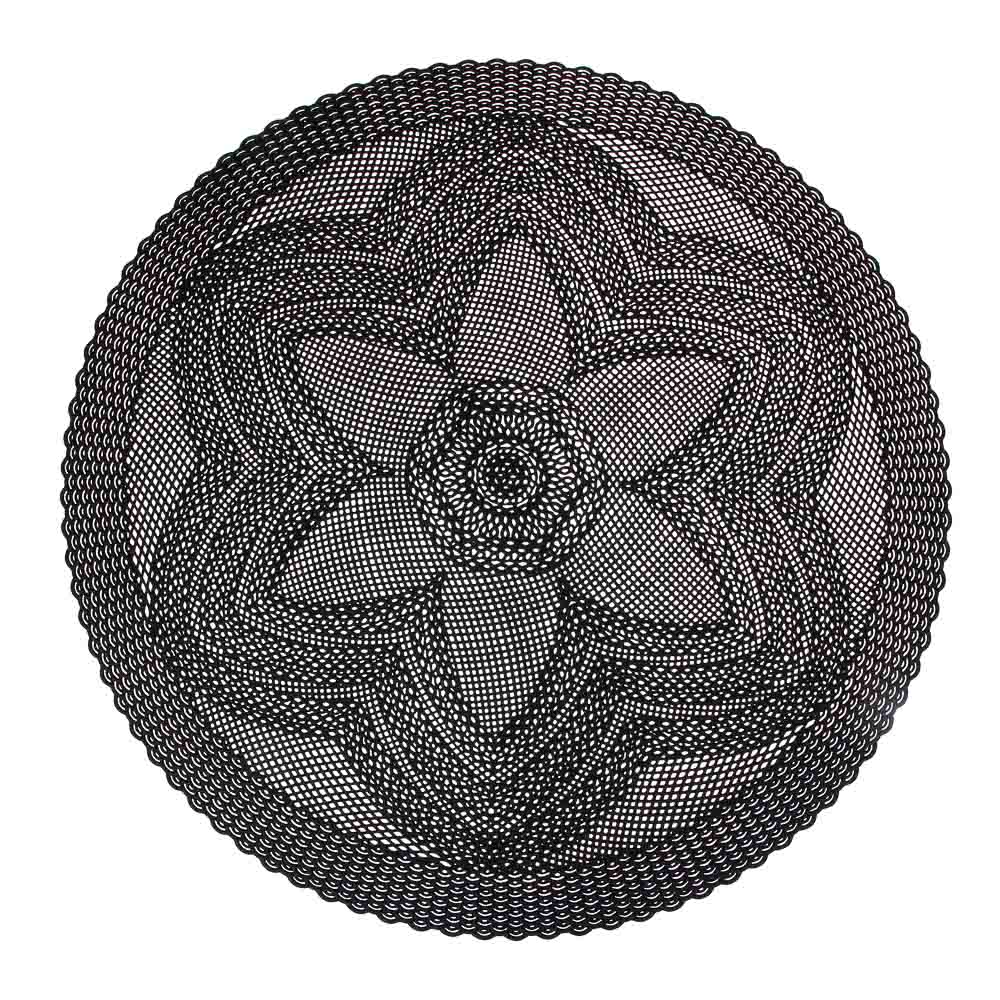 Салфетка сервировочная ПВХ, d38см, "Удинезе", черная, арт.№ 890-388