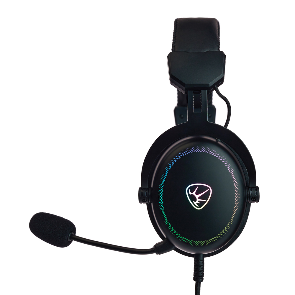 Наушники проводные с микрофоном игровые BY Kabuto Type-C USB(A)3,2 м, VS7.1, настр. RGB подсветка, арт.№ 410-091