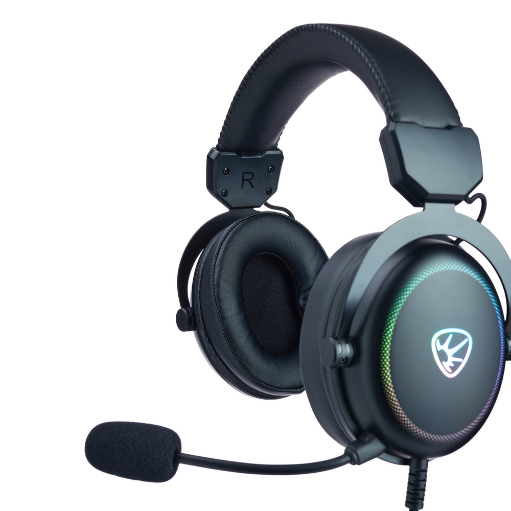 Наушники проводные с микрофоном игровые BY Kabuto Type-C USB(A)3,2 м, VS7.1, настр. RGB подсветка, арт.№ 410-091