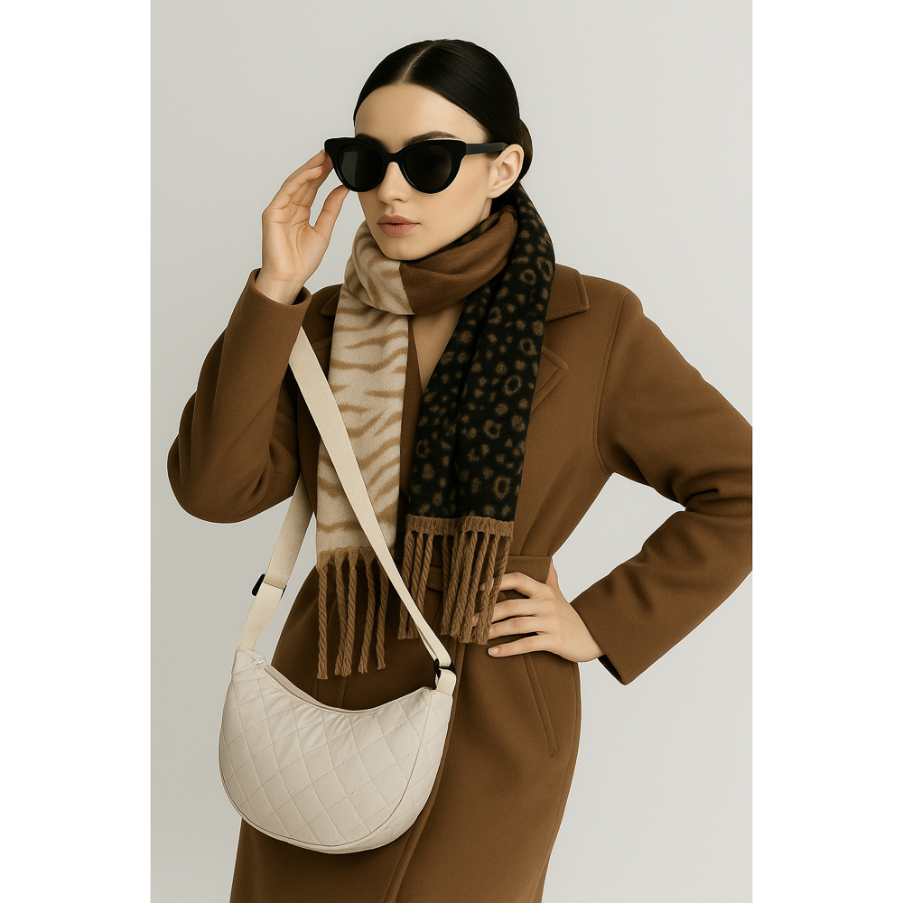 Сумка стеганая на молнии с длинным ремнем ЮL Фридом, 34x21x12 см, полиэстер, 2-3 цвета, арт.№ 337-221