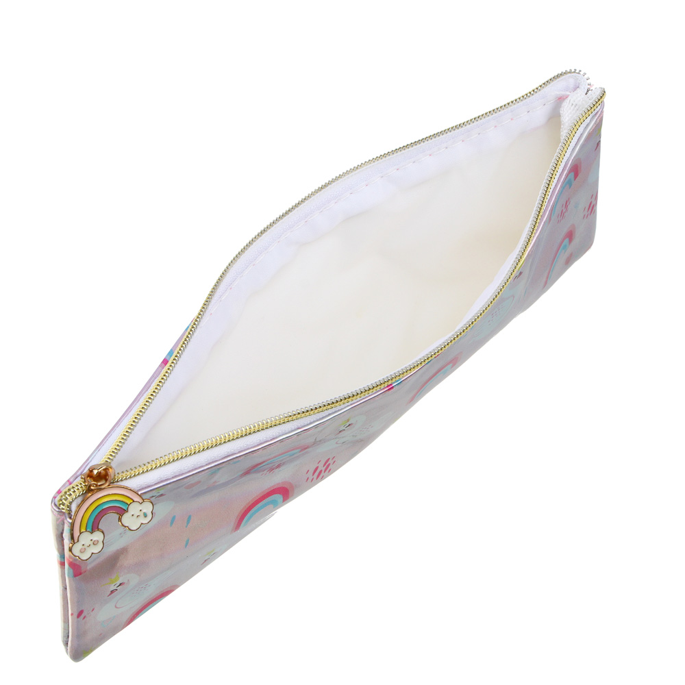 Пенал школьный плоский 20,5х8,5 см ЦАРЕВНА ЛЕБЕДЬ, ПВХ с эффектом "металлик", арт.№ 524-223