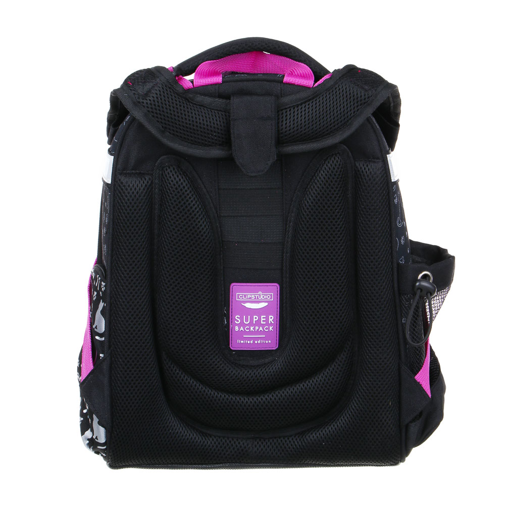 МИЛЫЙ КОТИК Рюкзак шк.жесткий 38х28х15см, 2 отд., 2 карм., эргон.спинка, лямки с рег.по росту, ПЭ, арт.№ 254-800