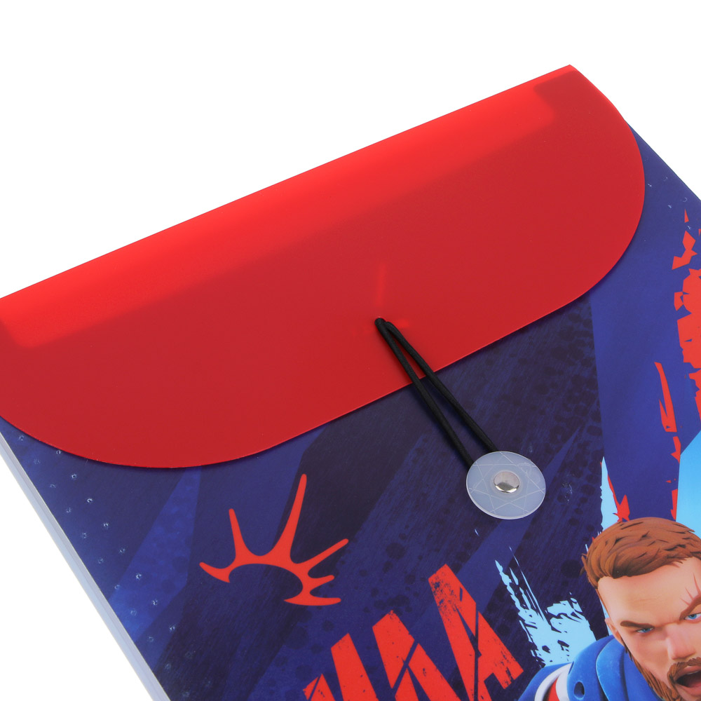 Папка-портфель BY Русские Супергерои "Пересвет" 32,8x24,8см, д/A4, 6отд., расшир, резинка, пл.0,6мм, арт.№ 801-029