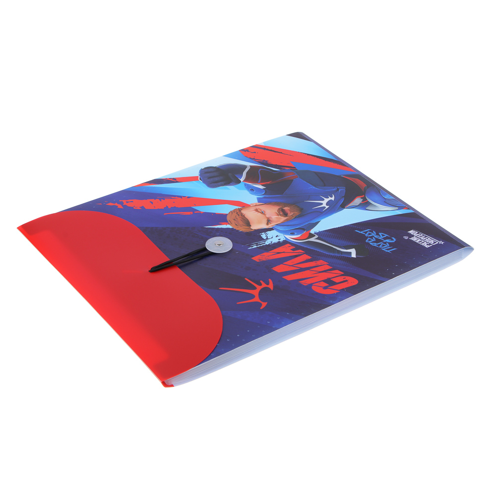 Папка-портфель BY Русские Супергерои "Пересвет" 32,8x24,8см, д/A4, 6отд., расшир, резинка, пл.0,6мм, арт.№ 801-029