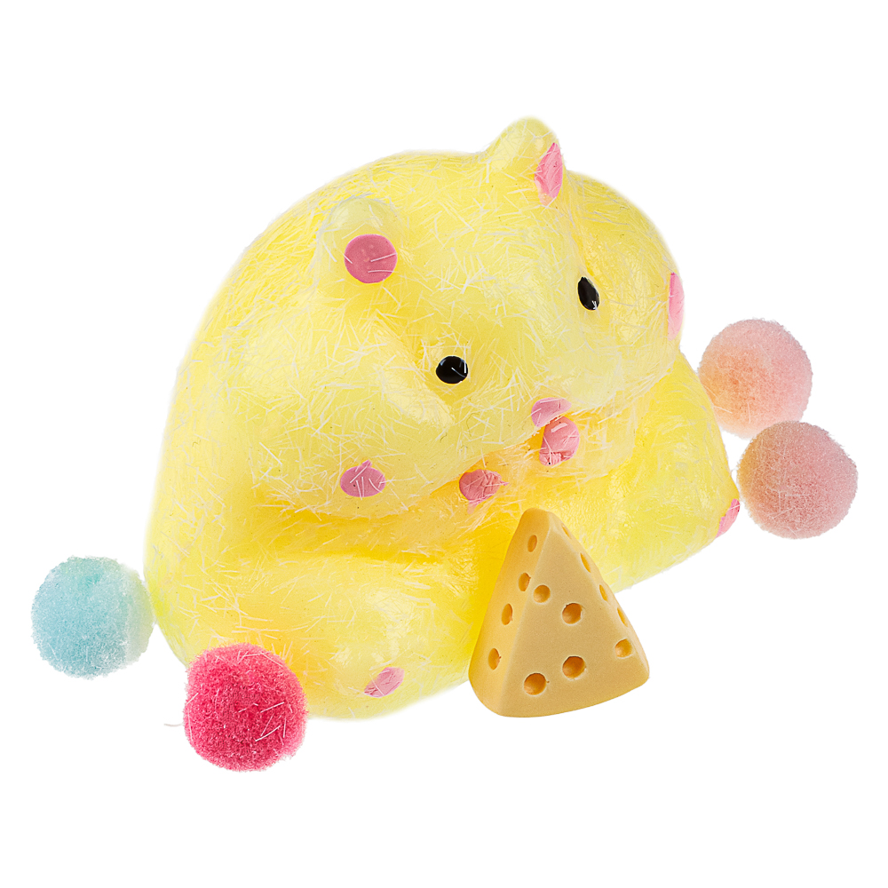 Игрушка Сквиш антистресс "Хомячок", TPR, 14х13х4см, 2 дизайна, арт.№ 297-142